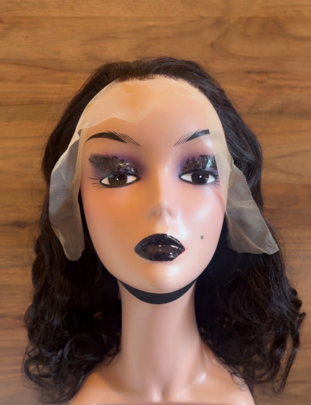 16inch low bouncy virgin human hair wig