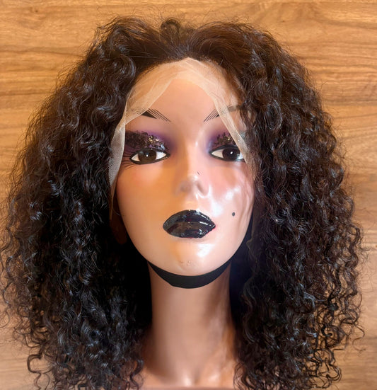 Pixie curl 16 inch virgin frontal wig